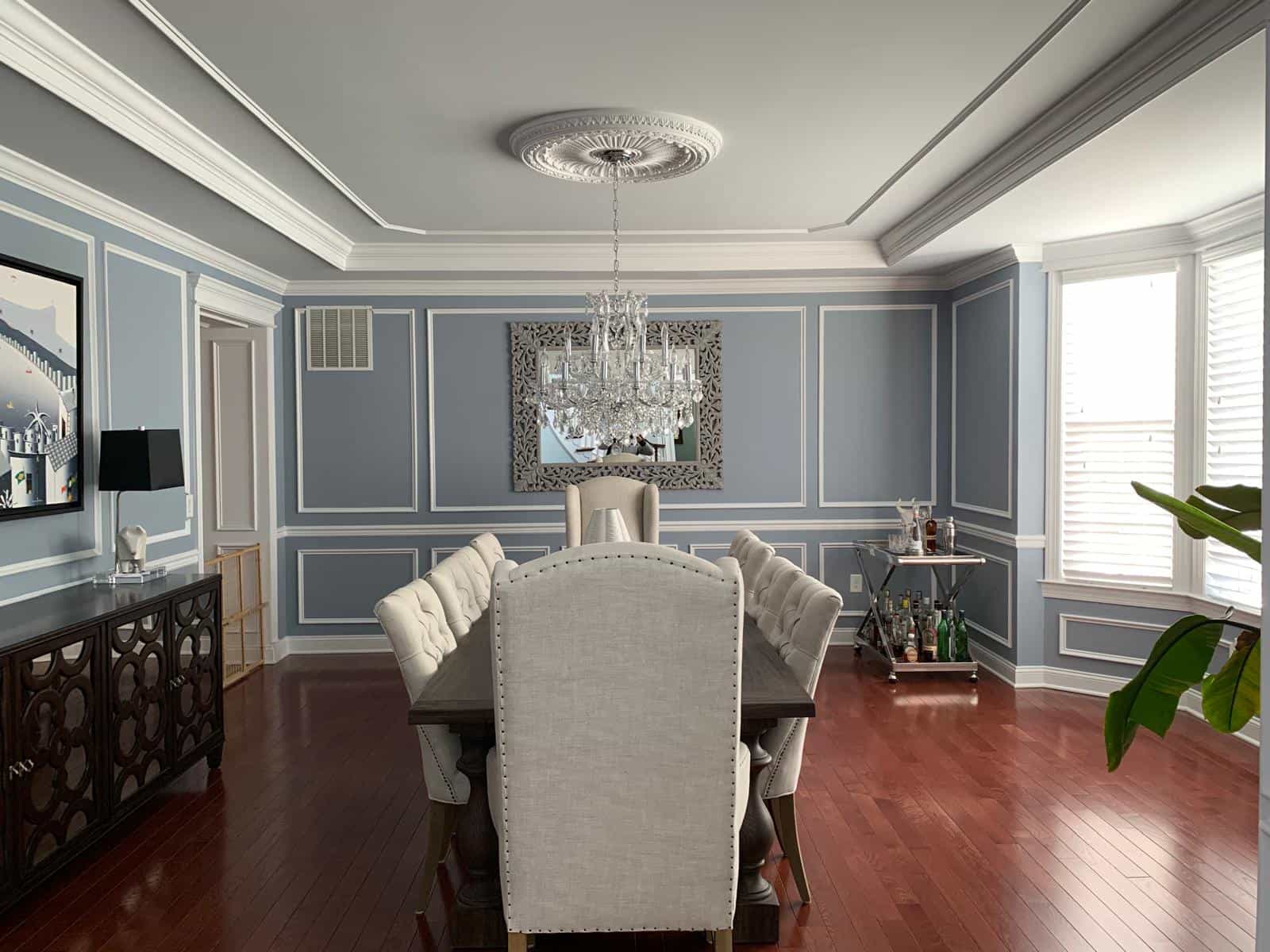 Eco-friendly interior showcasing wooden paneling and plaster finishes