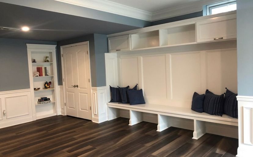 Commercial space with durable flooring and refined architectural details